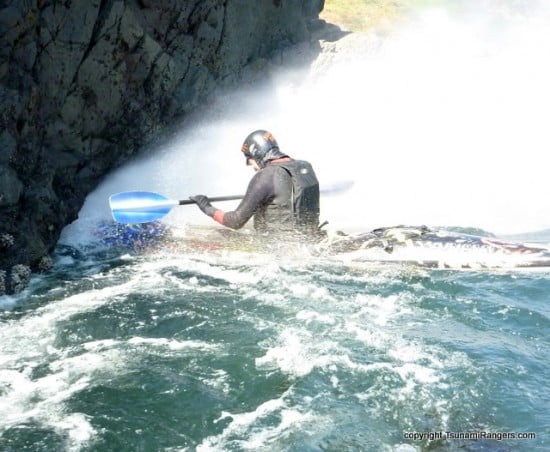 Eric Soares in blowhole by Don Kiesling