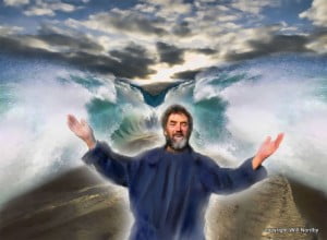 Never turn your back on the sea!