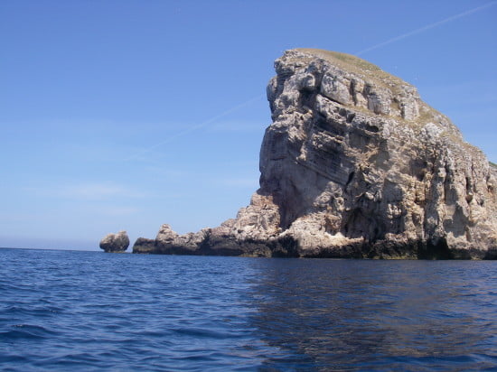 Kayak day 3 - Isla Foradada. It's hollowed out into a large cave on the outside. 